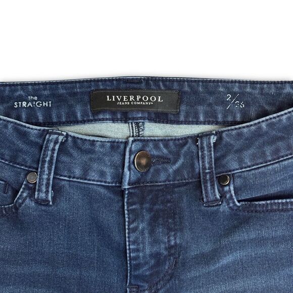 Liverpool Jeans Company The Straight Dark Wash Jeans Size 2 / 26 - Picture 3 of 10